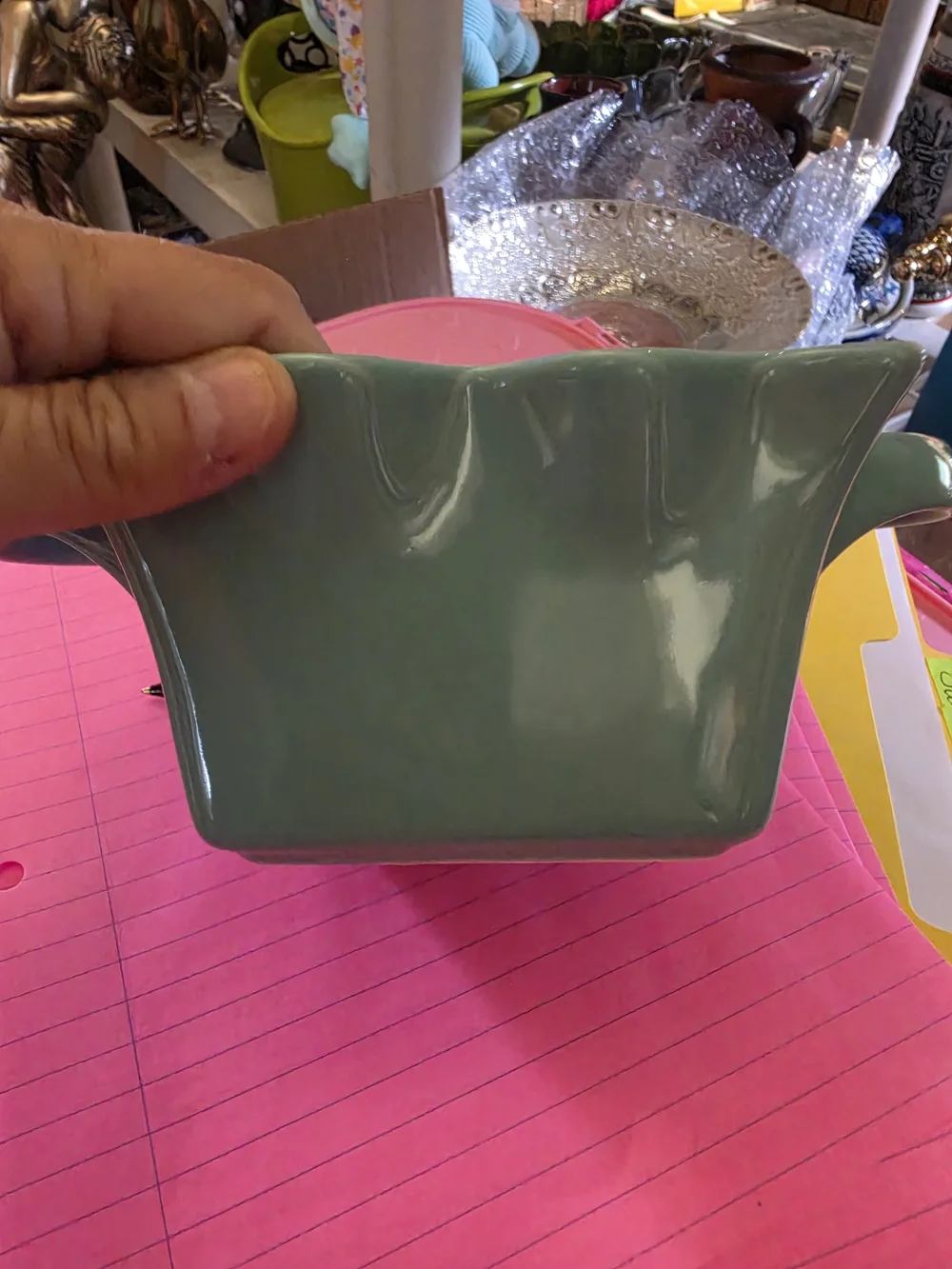 Ceramic Ruffled Handle Baking Dish - Aqua